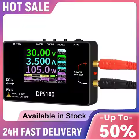 DPS100 Adjustable Voltage Regulator 30V 5A 100W Max Pocket Size Bench Switching Programmable Voltage