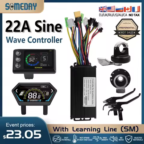 E-Bike 22A Three Mode Sinewaves Controller 36V/48V/52V/60V Electric Bicycle Motor Brushless Controll