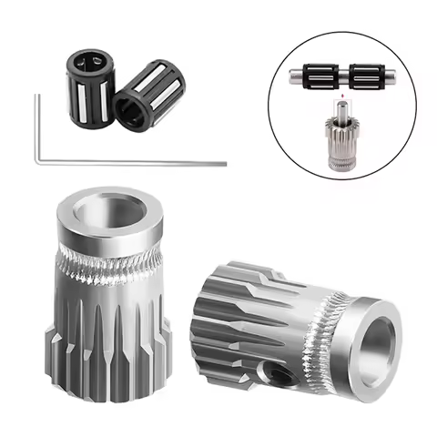 1Set Hardened Dual Drive Gears Kit for Bowden Direct Extruder 1.75mm for Ender 3 CR10 MK8 3D Printer