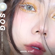 Lens mắt xám tây sáng có độ cận SOG nhãn hiệu Angel Eyes Hàn Quốc chất liệu Silicone Hydrogel cho mắ