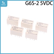 【YIDAO4】 8Pin รีเลย์สัญญาณ24VDC สำหรับ12VDC 5VDC G6S-2ใหม่1ชิ้น DC 5V 12V 24V 2A รีเลย์สวิตช์สัญญาณข