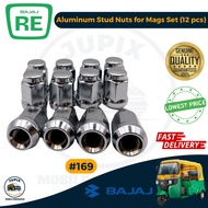 Bajaj RE - Aluminum Stud Nuts for Mags Set (12 pcs) [#169]