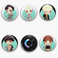 KPOP  ONEUS TO MOON   Round Brooch  Fashion Jewelry Accessories Badge Badges Chest Pin Button