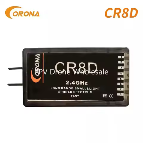 Corona CR3D/CR4D/CR6D/CR8D 2.4Ghz 3CH ~ 8CH Receiver (V2 DSSS) Compatible with CT8Z/CT8J/CT8F for RC
