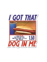 1入組「我乖乖，我真的很乖乖狗」有趣的熱狗圖案貼紙，適用於筆記型電腦、手機、工具箱、汽車，2英寸/3英寸可選擇的乙烯基貼紙