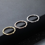 Brand new fashion stainless steel 2mm polygon ring retro style men and women titanium steel ring.