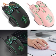 [Gamchiano] Computer Mice Silent with RGB Backlit 4 Adjustable DPI USB Wired Mice Wired Gaming Mice 