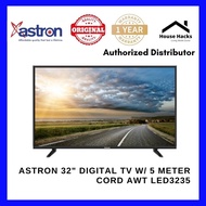 Astron 32" Digital TV w/ 5 Meter Cord AWT LED3235 (House Hacks)