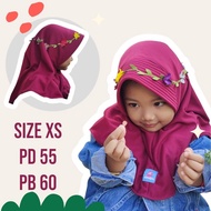 FLOWER CROWN hijab for children kids hijab