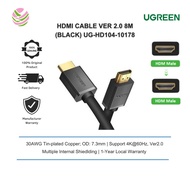UGREEN HDMI CABLE VER 2.0 4K@60HZ 8M (BLACK) UG-HD104-10178