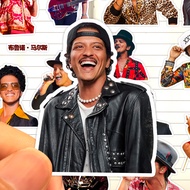 Bruno Mars Stickers HD Waterproof American Male Singer Bruno Mars Mars Collection Decorative Paintin