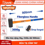 Búa tạ 3kg 900mm WADFOW WHM2330 trọng lượng đầu búa 3kg chất liệu thép carbon 45 # đầu búa được rèn 