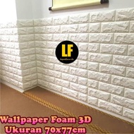 Wallpaper Dinding Bata 3D Foam 70cm x 77cm Premium Wallpaper Tebal 3MM