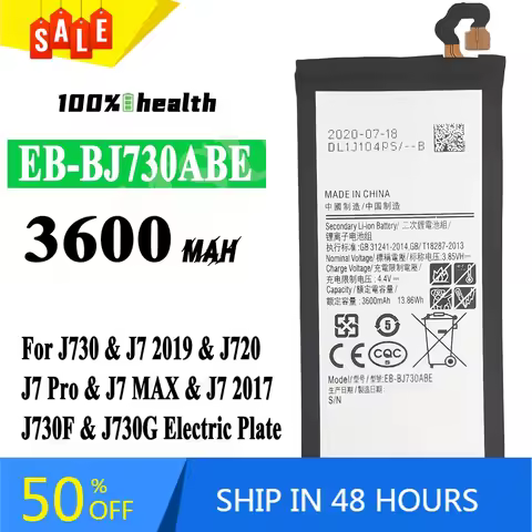 EB-BJ730ABE 3600mAh High-capacity Mobile Phone Battery for Samsung J730/J7 2019/J720/J7 Pro Lithium 