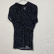 DKNY 黑色圓點短袖上衣M 購自好市多 8成新