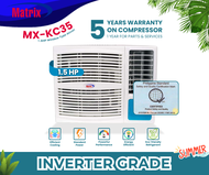 Matrix Aircon Shop PH - Mx-KC35 Matrix 1.5HP Window Type Air Conditioner (Inverter Grade), featuring powerful cooling capacity, energy efficiency, and quiet operation. Enjoy eco-friendly refrigerant, easy installation, and aircon for small room