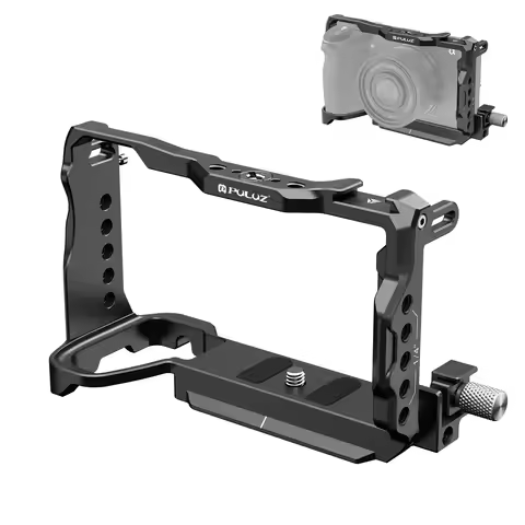 PULUZ for Sony A6700 Metal Camera Cage Stabilizer Rig Aluminum Alloy with 1/4 & 3/8 Screw Holes for 