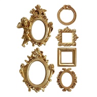 Mini Gold Frames Retro Wall Decoration Wall Decor Picture Frame for Home Office Dorm Living Room Bed