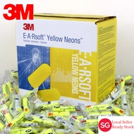 3M Earplug Soft Foam Ear Plug E-A-Rsoft Yellow Neons Disposable Earplugs