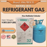SNOWICE Brand Refrigerant gas for air-conditioning/ Gas untuk aircond gas R32 9.5KG (20.9 LBS)