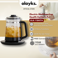 Olayks 1.7L Electric Health Kettle Stainless Steel Health Kettle Glass Kettle Health Pot 多功能养生壶 不锈钢养