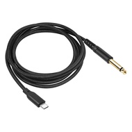 1/2/3M Type C To 6.35mm 1/4 Inch TS Guitar Audio Cable Guitar To USB C Record Cable for Audio Record