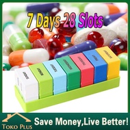 Weekly 28 Bulkhead Storage Box Medicine Box / Pill Case / Medicine Mini Box / Pill Box Daily Medicine First Aid Mon - Sun