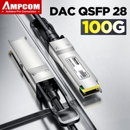 AMPCOM 100G QSFP28 Passive Direct Attach Copper Twinax Cable for Cisco Mikrotik Ubiquiti Meraki