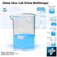 Multifunctional Chemical Lab Measuring Cup Borosilicate Glass 100ml - GG-17