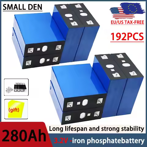 192PCS 3.2V 280Ah A-grade LiFePO4 rechargeable battery DIY 51V 8704WH, electric vehicle/solar/househ
