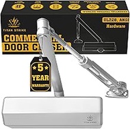 TITAN STRIKE Heavy Duty Automatic Door Closer with Hold Open, Commercial Indoor/Outdoor Adjustable D