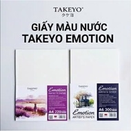 Takeyo Emotion Watercolor Paper 230gsm/300gsm A4 A5 A6 - Bag of 10 Watercolor, Gouache, Marker Drawi