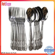 12Pcs Stainless Steel Spoon and Fork 1 Dozen Metal Cutlery