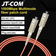 JT-COM 10 pieces 1Gb OM2 SC SC Fiber Cable Multimode Simplex SC 2.0mm 3.0mm Fiber Optic Patch Cord F