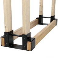 <ANME>Wooden Stacking Aid Set of 2 DIY Wooden Shelter for Squared Woods Storage