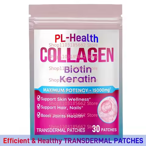 30 Patches Collagen Transdermal Patches with Biotin Support Skin Wellness, Hair, Nail, Joints