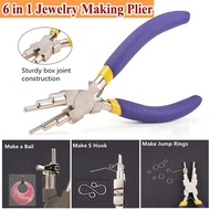 6-in-1 New Carbon Steel Round Nose Jewelry Plier Bail Making Pliers DIY Hand Tool Metal Lobster Buck