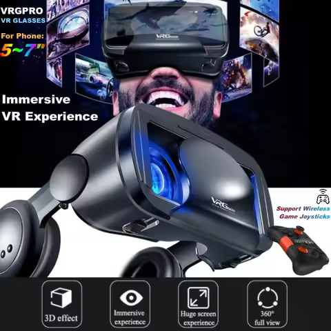 Virtual Reality VR Glasses IMAX Huge Screen Movie 3D Glasses Google Cardboard Box VR Helmet for 5-7"