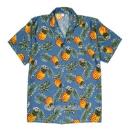 6สี 7ไซส์ เสื้อลายสับปะรด เสื้อสงกรานต์ เสื้อเชิ้ตฮาวาย ไซส์เล็ก ไซส์ใหญ่ Hawaiian Shirt Aloha Hibis