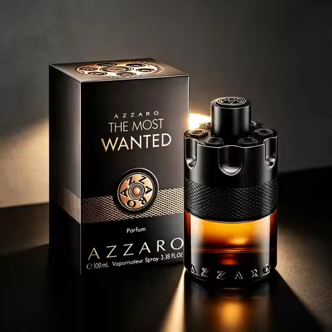 Azzaro The Most Wanted Parfum for Men,Black Masculine Bottle,Long‑Lasting Warm Oriental Woody Rum Fr