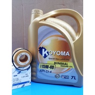 FORD RANGER T6 T7 T8 , RAPTOR OIL FILTER BB3J-6744 + KOYOMA 15W40 CI-4 7LITER ENGINE OIL