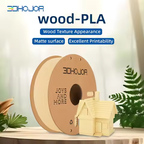 3DHOJOR 3D Printer Filament WOOD PLA 1.75MM 1KG DIY Wooden Toys 3D Printing Material Wood PLA 3D Fil