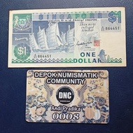 Uang Kuno 1 Dollar Singapura Perahu
