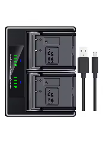 HQIX for Fujifilm FINEPIX XF10 X30 X100 F31fFD F30 REAL 3D W1 Camera NP-95 Dual Charger Battery