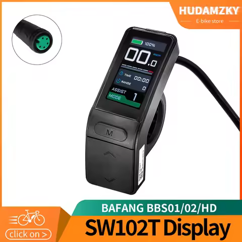 BAFANG SW102T TFT Screen Mini Ebike Display Waterproof Controller For Bafang BBS01 BBS02 BBSHD Mid M