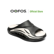 👨รองเท้าแตะ (OOFOS) Ooahh Luxe Black รองเท้าเพื่อการฟื้นฟู - OF8885