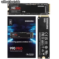 Samsung 990 Pro M.2 NVMe ของแท้ SSD แฟลชฮาร์ดดิสก์ไดรฟ์1TB 2TB พร้อมฮีทซิงค์สถานะของแข็งไดรฟ์สำหรับโ