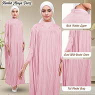 Baju Dress Wanita Viral Abaya Piain Pleated Dresses For Women Plus Size Baju Tunang Perempuan