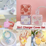 Soft TPU Fast Charger Cover Cable Protector Winder Shell For iPhone 20W 18W Charger Protective Case