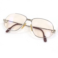 狀況良好 □Cartier復古 Maillon Panthère 太陽眼鏡眼鏡銀色勃根地 56□14 處方鏡片法國製造男式